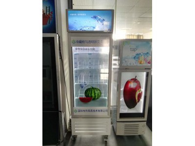 智能冰箱 智能冰箱广告机 透明屏冷藏柜厂家图2