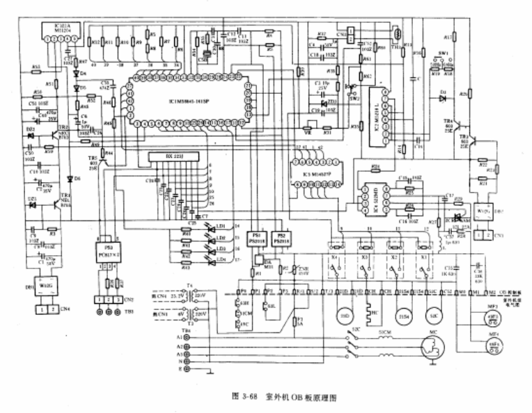怎样分析三菱PSH-SG柜式空调器的室外机组电控电路？