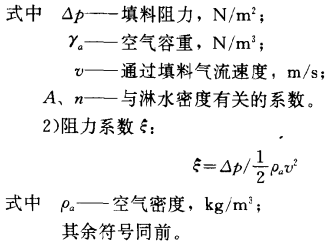 冷却塔填料的热力及阻力特性