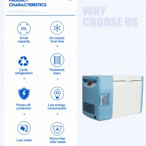 -60℃ 便携式车载冰箱 20L 12v/24v直流电移动冰箱图1